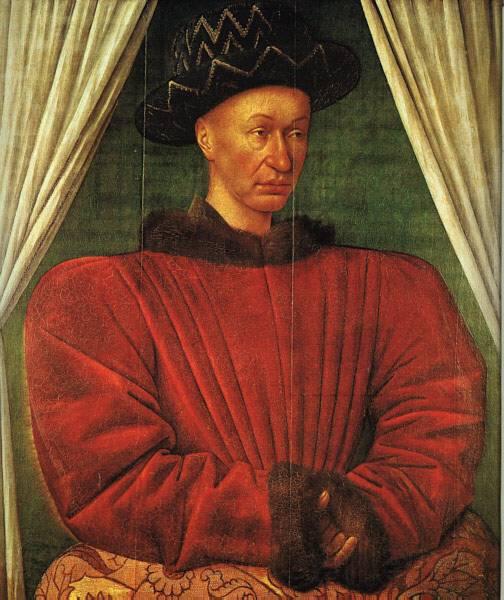 FOUQUET, Jean Portrait of Charles VII of France dg Spain oil painting art